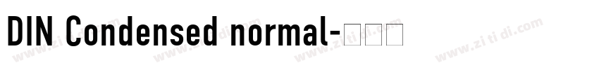 DIN Condensed normal字体转换